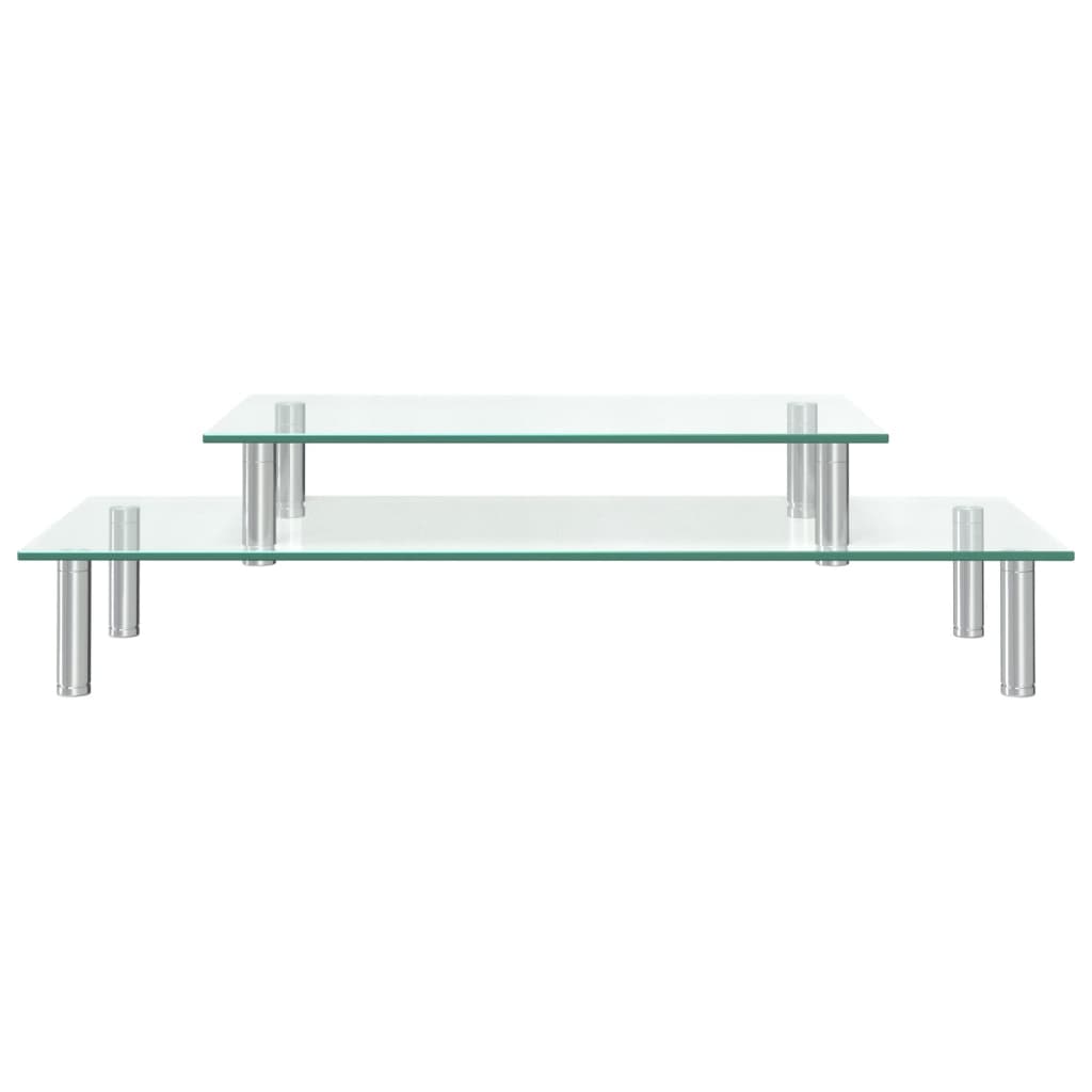 Vidaxxl Monitorständer 2-schichtiges transparentes Glas