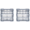 VIDAXL -Organisatoren mit 12 Schubladen 2 PCs 26,5x16x26 cm