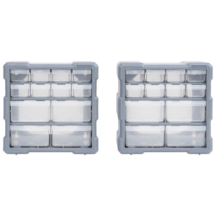 VIDAXL -Organisatoren mit 12 Schubladen 2 PCs 26,5x16x26 cm