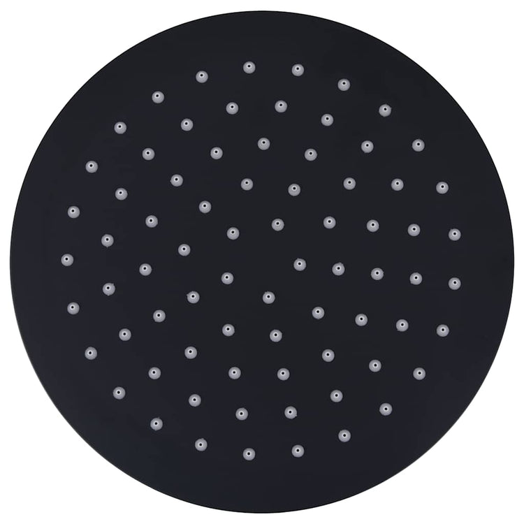 Vidaxl Regen Dusche Kopf rund 20 cm Edelstahl schwarz