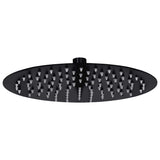 Vidaxl Regen Dusche Kopf rund 25 cm Edelstahl schwarz - afbeelding 2