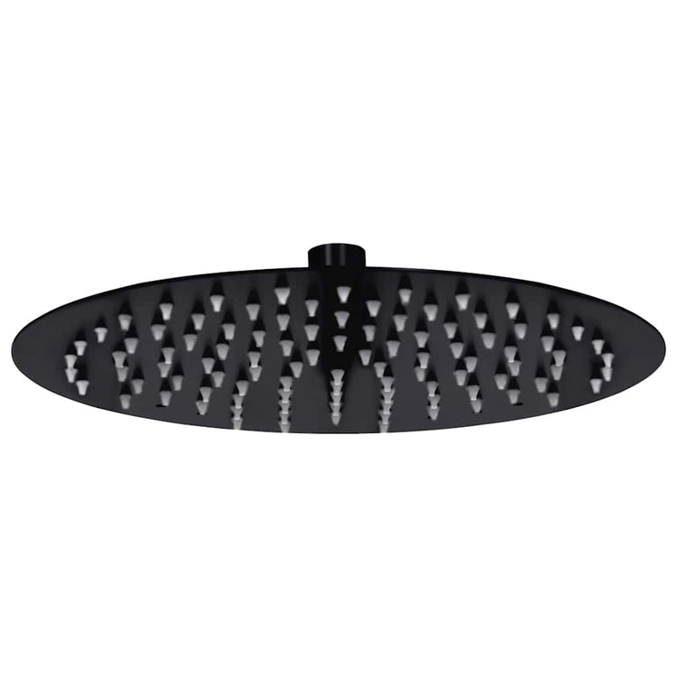 Vidaxl Regen Dusche Kopf rund 25 cm Edelstahl schwarz
