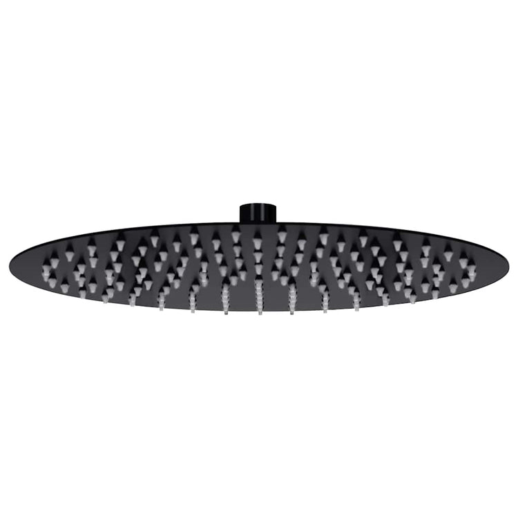 Vidaxl Regen Dusche Kopf rund 30 cm Edelstahl Schwarz