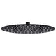 Vidaxl Regen Dusche Kopf rund 30 cm Edelstahl Schwarz