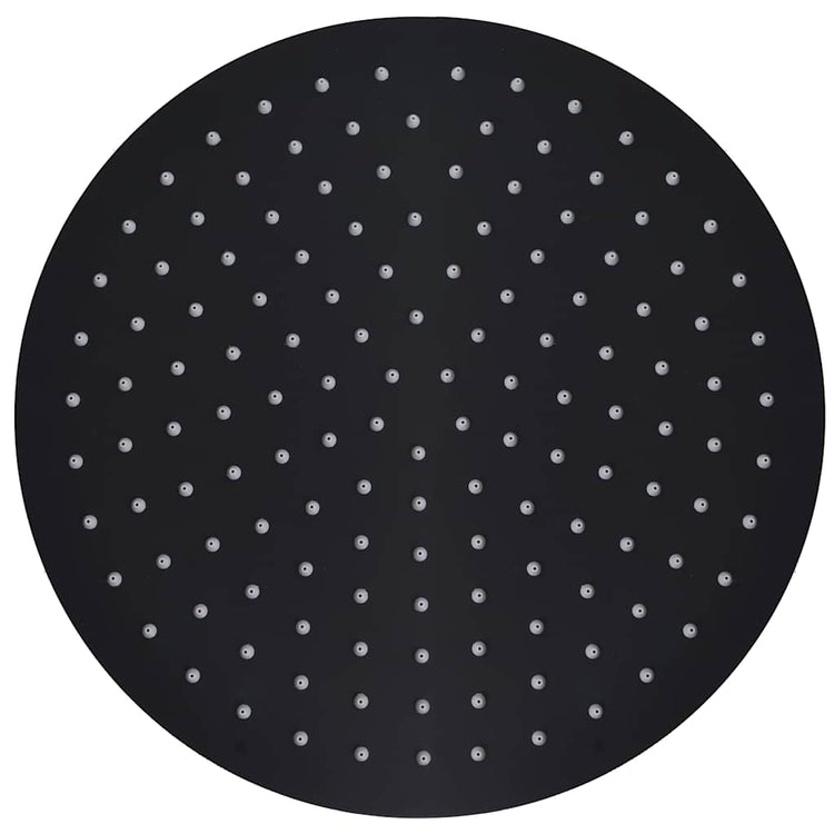 Vidaxl Regen Dusche Kopf rund 30 cm Edelstahl Schwarz