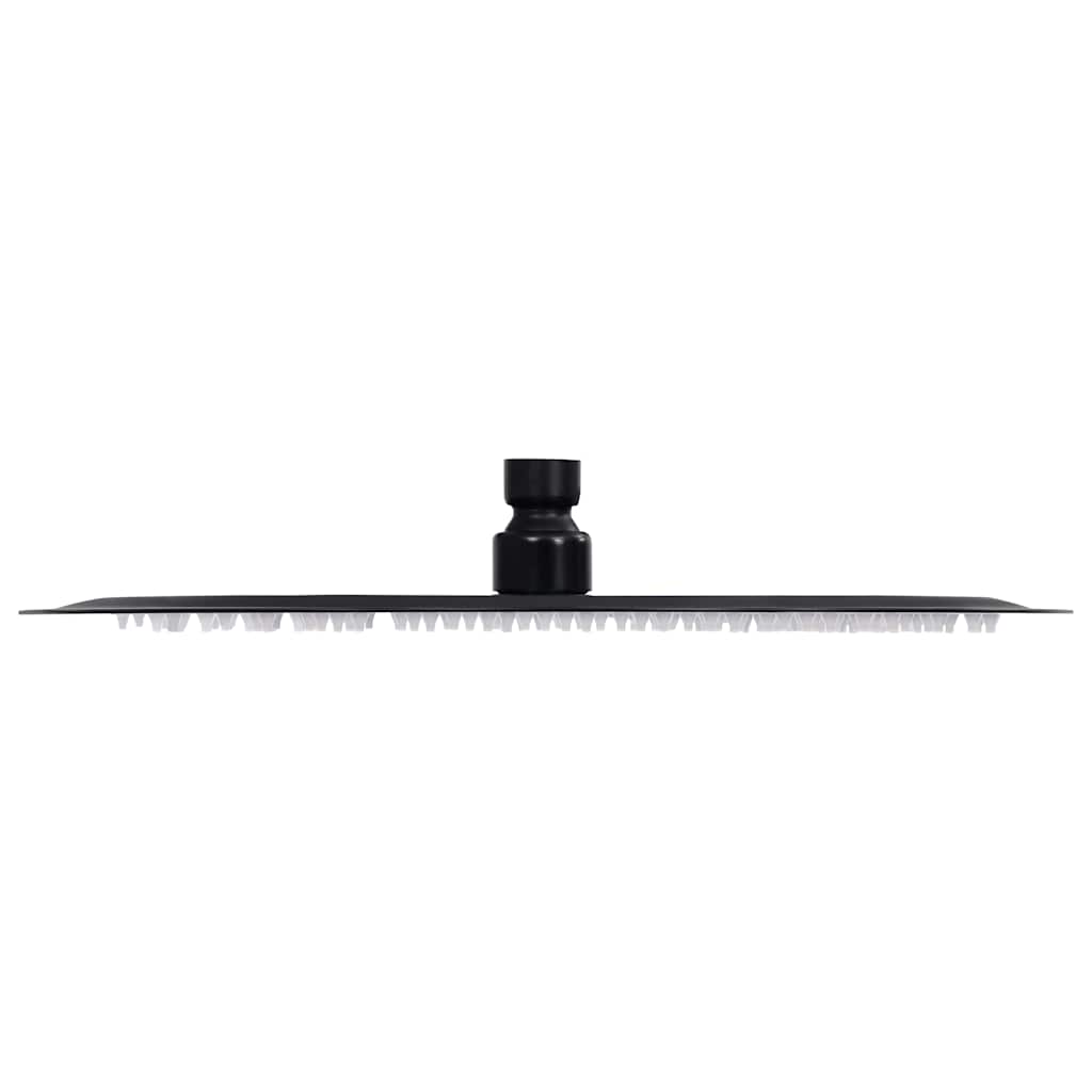 Vidaxl Regen Dusche Kopf rund 30 cm Edelstahl Schwarz