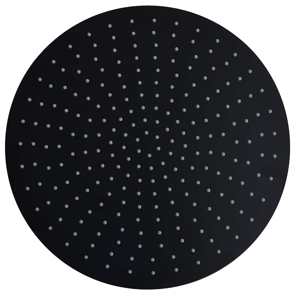 Vidaxl Regen Dusche Kopf rund 40 cm Edelstahl schwarz