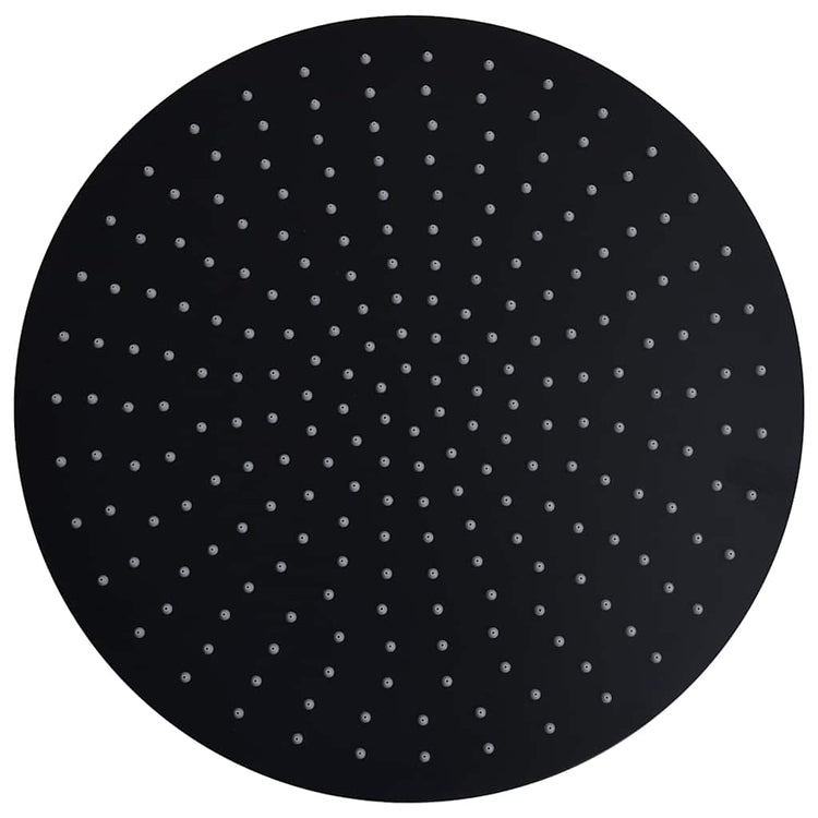 Vidaxl Regen Dusche Kopf rund 40 cm Edelstahl schwarz