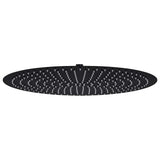 Vidaxl Regenduschkopf rund 50 cm Edelstahl schwarz - afbeelding 2