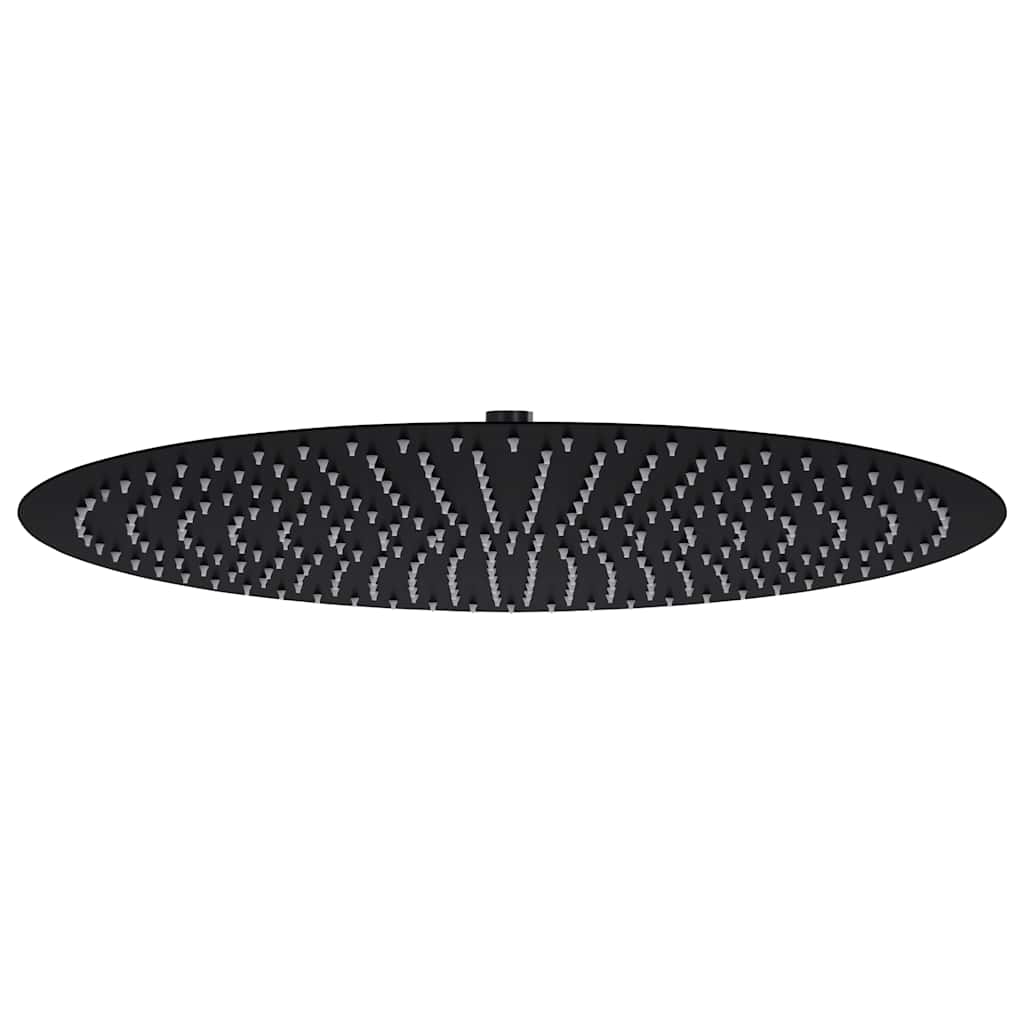 Vidaxl Regenduschkopf rund 50 cm Edelstahl schwarz