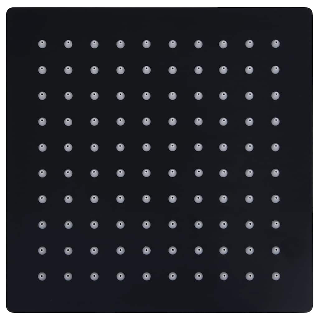 Vidaxl Regenduschkopf Quadrat 20x20 cm Edelstahl schwarz schwarz