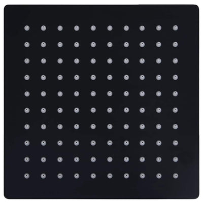 Vidaxl Regenduschkopf Quadrat 20x20 cm Edelstahl schwarz schwarz