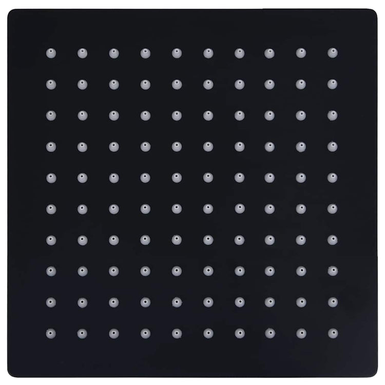 Vidaxl Regenduschkopf Quadrat 20x20 cm Edelstahl schwarz schwarz
