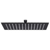 Vidaxl Regenduschkopf Quadrat 25x25 cm Edelstahl schwarz schwarz - afbeelding 2