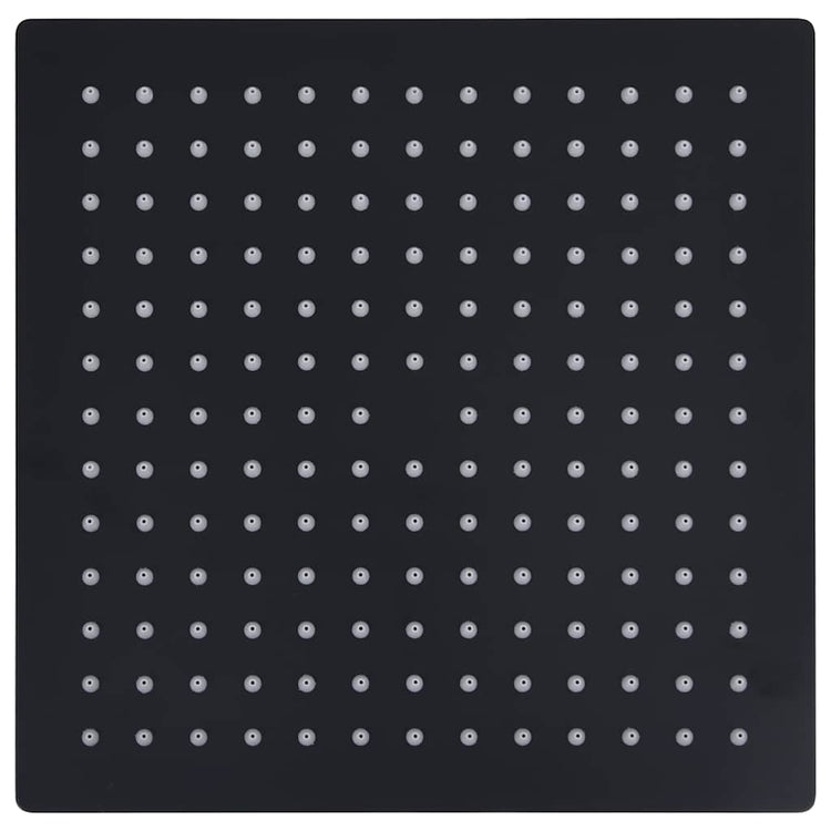 Vidaxl Regenduschkopf Quadrat 25x25 cm Edelstahl schwarz schwarz