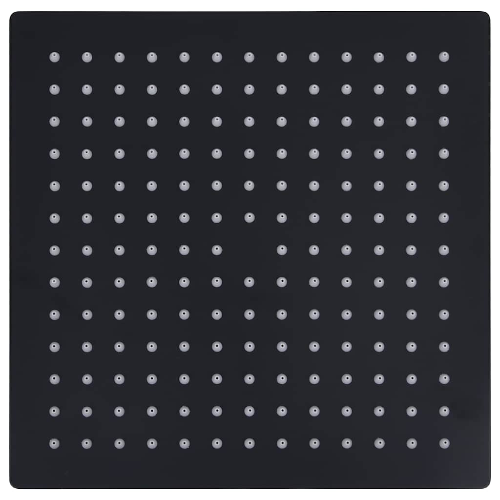 Vidaxl Regenduschkopf Quadrat 30 x 30 cm Edelstahl schwarz schwarz