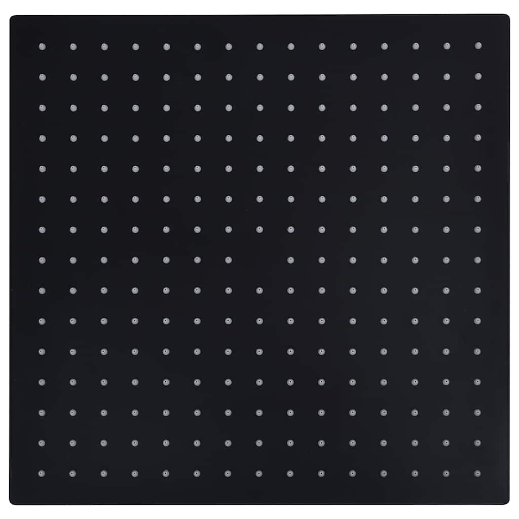 Vidaxl Regen Duschkopf Quadrat 40 x 40 cm Edelstahl schwarz schwarz