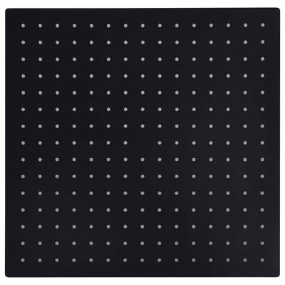 Vidaxl Regen Duschkopf Quadrat 40 x 40 cm Edelstahl schwarz schwarz