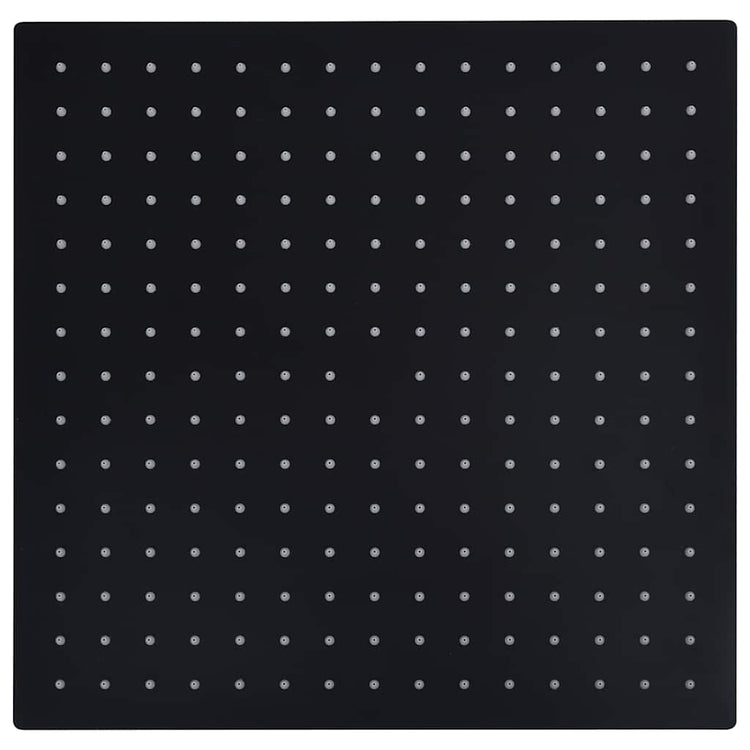 Vidaxl Regen Duschkopf Quadrat 40 x 40 cm Edelstahl schwarz schwarz