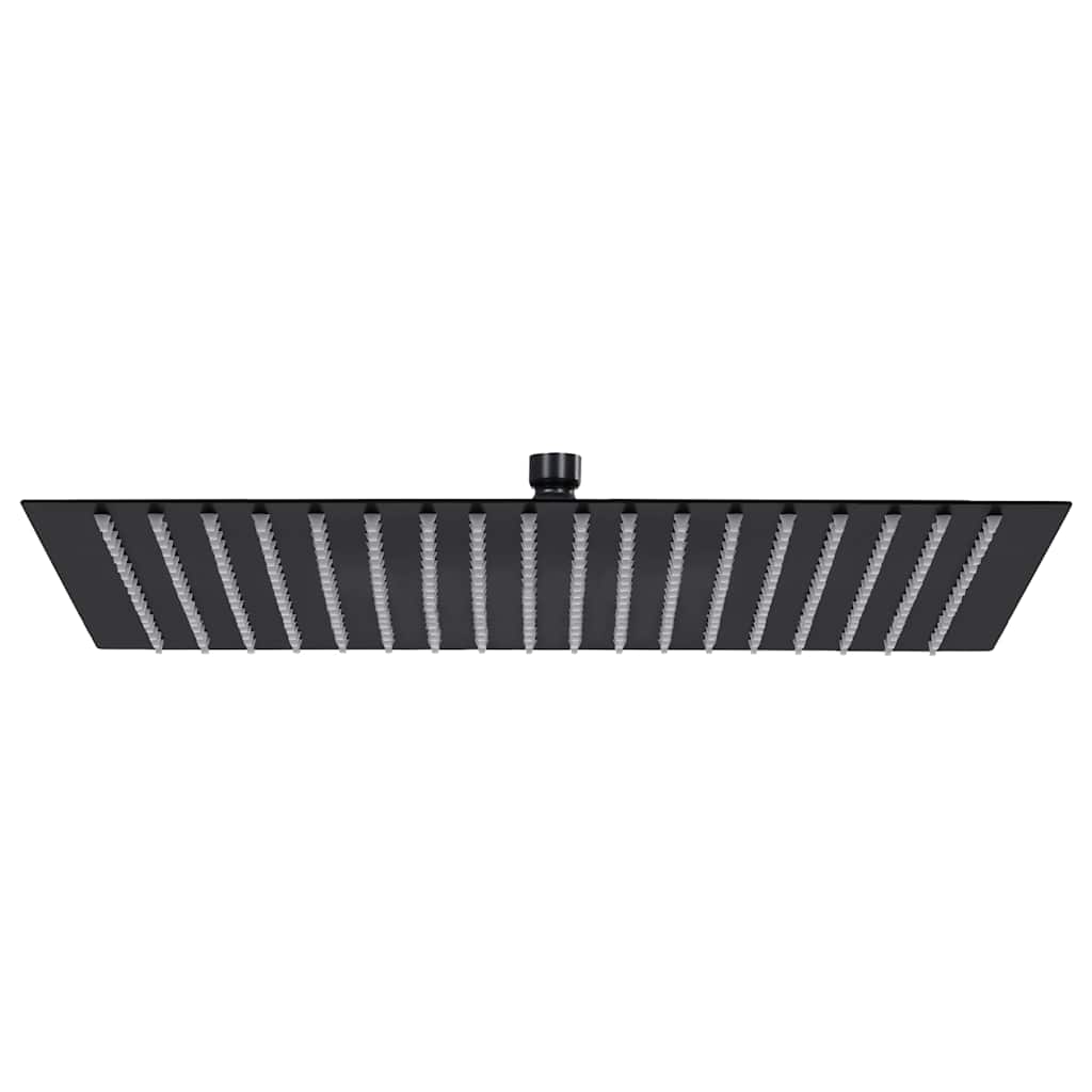 Vidaxl Regen Duschkopf Quadrat 50 x 50 cm Edelstahl schwarz schwarz