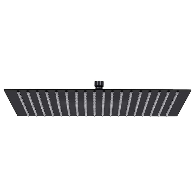 Vidaxl Regen Duschkopf Quadrat 50 x 50 cm Edelstahl schwarz schwarz