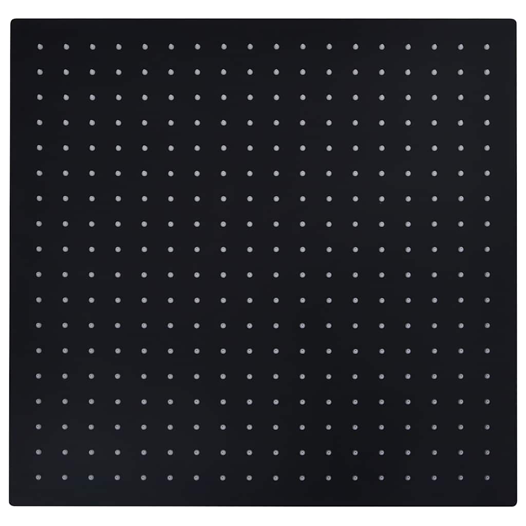 Vidaxl Regen Duschkopf Quadrat 50 x 50 cm Edelstahl schwarz schwarz