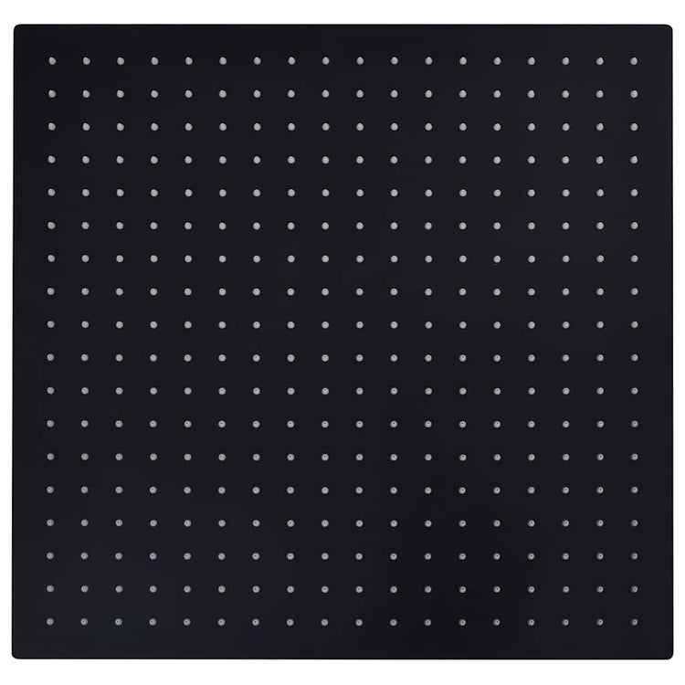 Vidaxl Regen Duschkopf Quadrat 50 x 50 cm Edelstahl schwarz schwarz