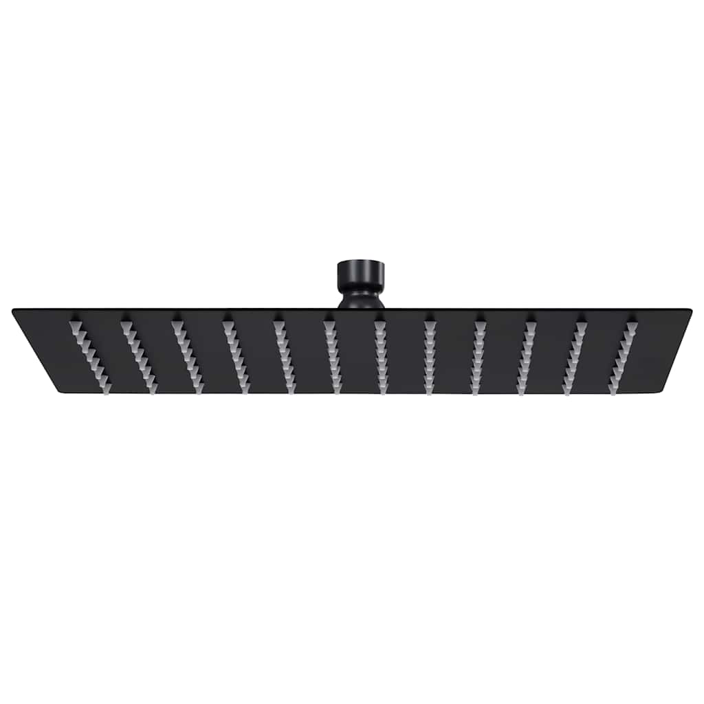 Vidaxl Regenduschkopf rechteckig 30x20 cm Edelstahl schwarz schwarz