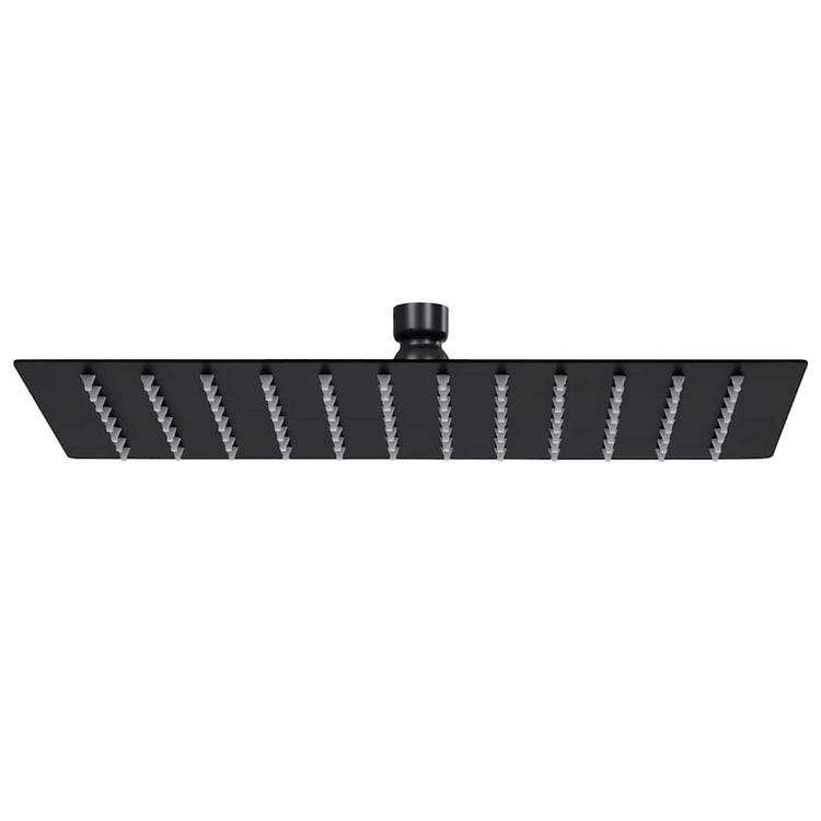 Vidaxl Regenduschkopf rechteckig 30x20 cm Edelstahl schwarz schwarz
