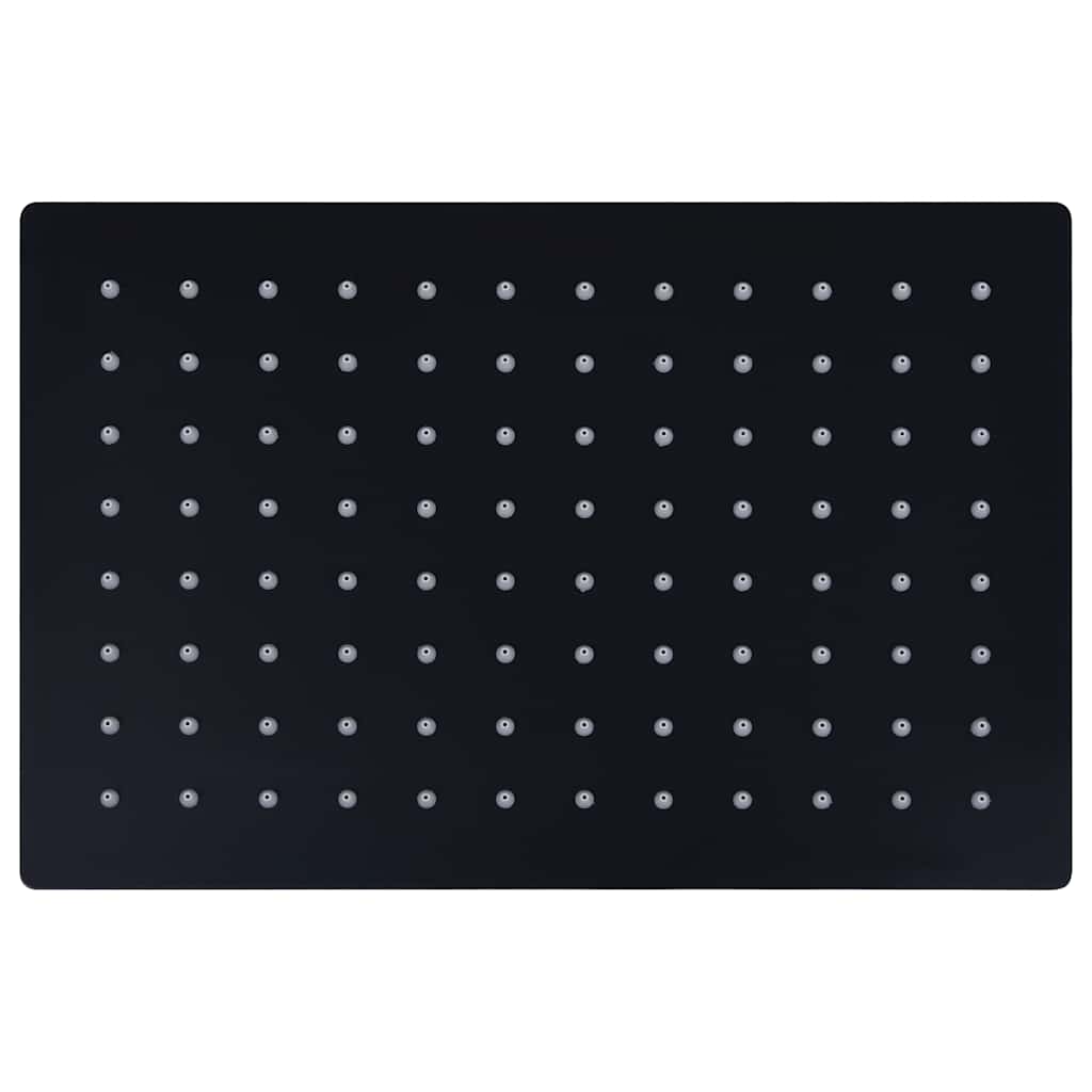 Vidaxl Regenduschkopf rechteckig 30x20 cm Edelstahl schwarz schwarz