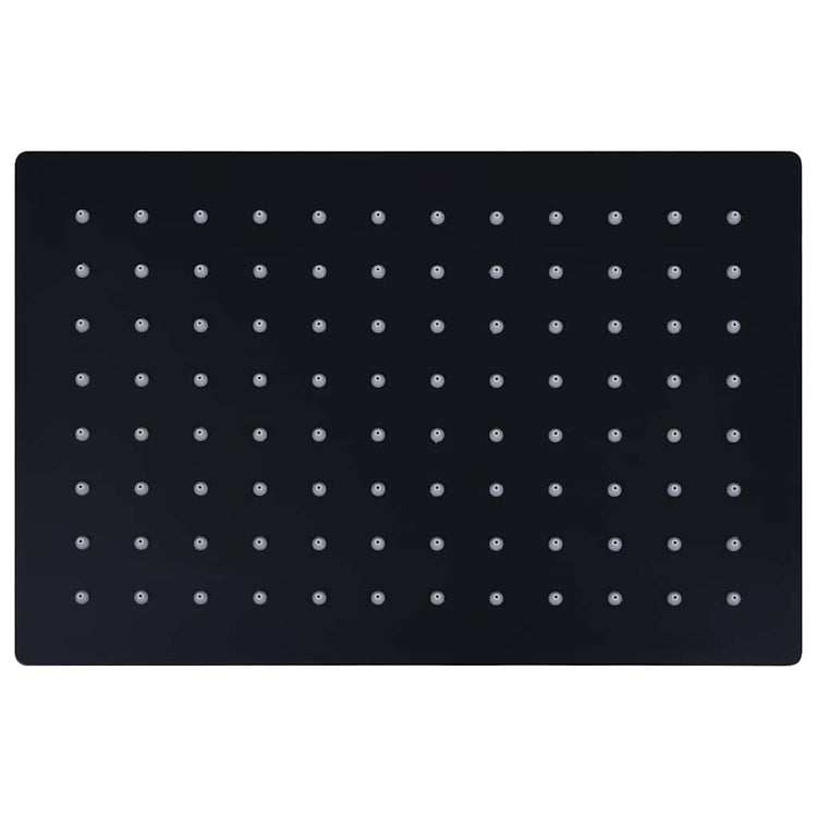 Vidaxl Regenduschkopf rechteckig 30x20 cm Edelstahl schwarz schwarz