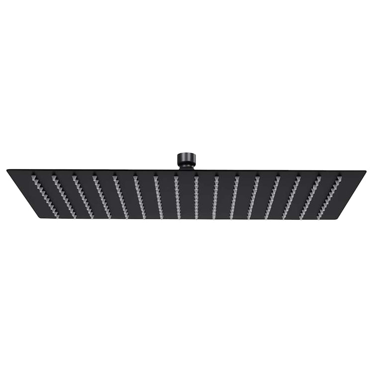 Vidaxl Regenduschkopf rechteckig 40 x 30 cm Edelstahl schwarz schwarz