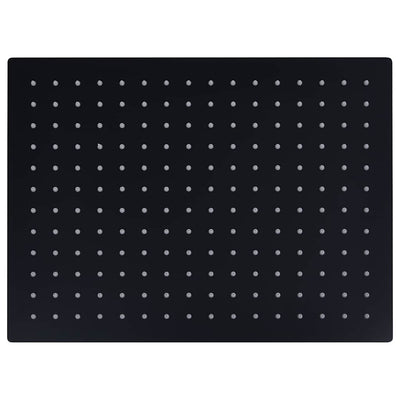 Vidaxl Regenduschkopf rechteckig 40 x 30 cm Edelstahl schwarz schwarz