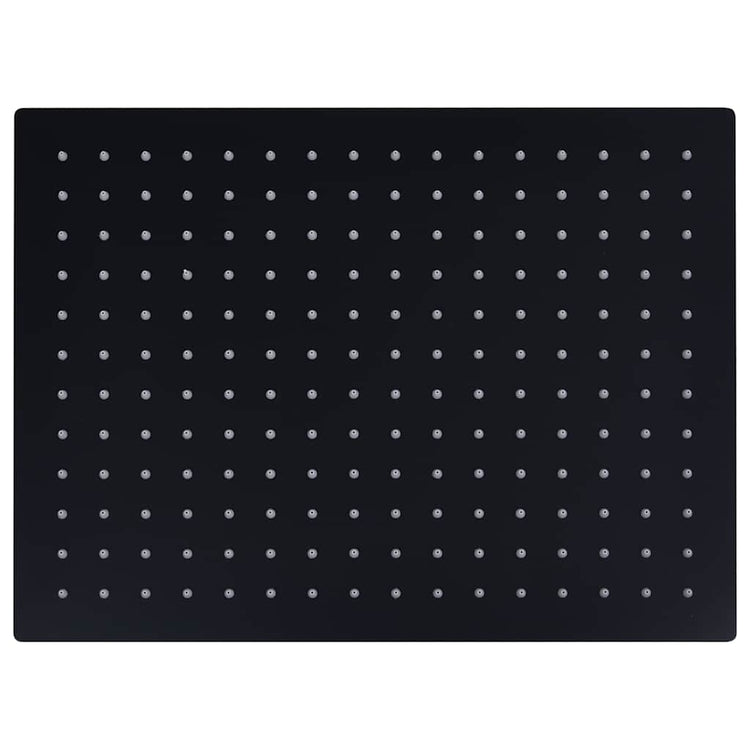 Vidaxl Regenduschkopf rechteckig 40 x 30 cm Edelstahl schwarz schwarz