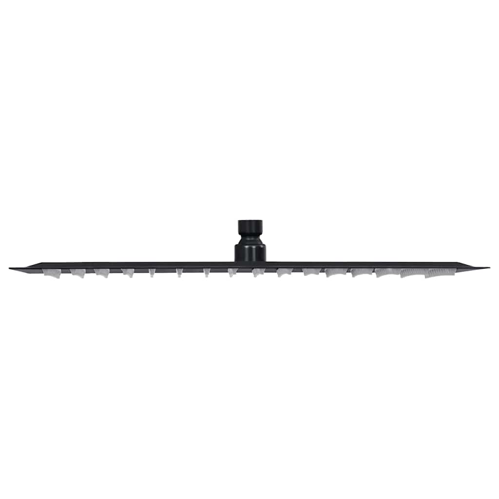 Vidaxl Regenduschkopf rechteckig 40 x 30 cm Edelstahl schwarz schwarz