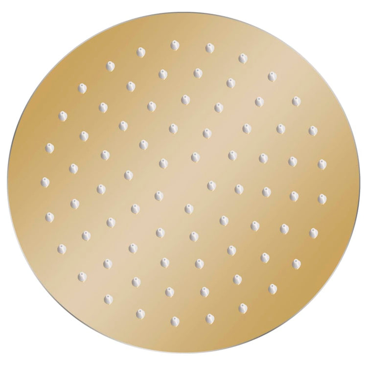 Vidaxl Regen Dusche Kopf rund 20 cm Edelstahl Goldfarbe