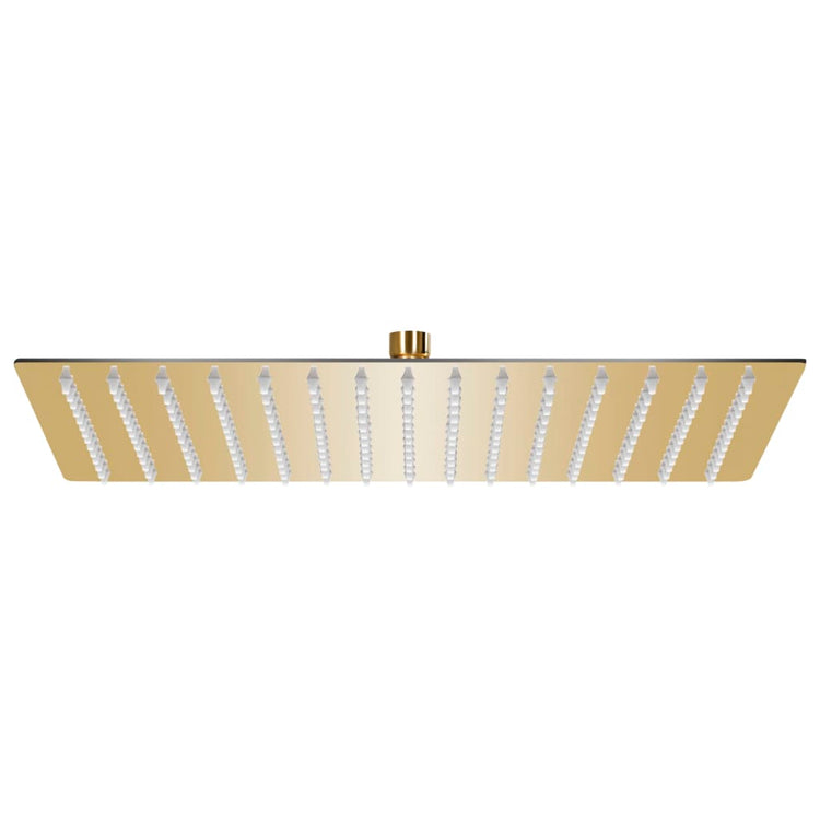 Vidaxl Regenduschkopf rechteckig 40 x 30 cm Edelstahl Gold gefärbt