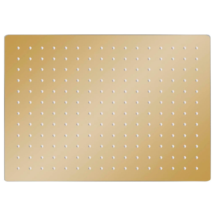 Vidaxl Regenduschkopf rechteckig 40 x 30 cm Edelstahl Gold gefärbt