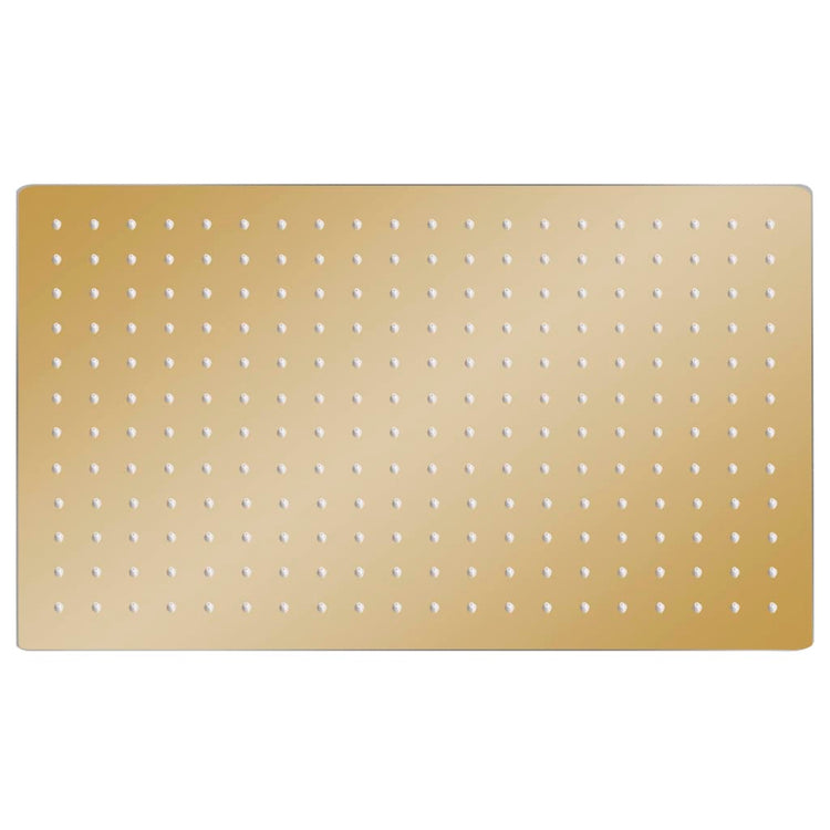 Vidaxl Regenduschkopf rechteckig 50 x 30 cm Edelstahl Gold gefärbt
