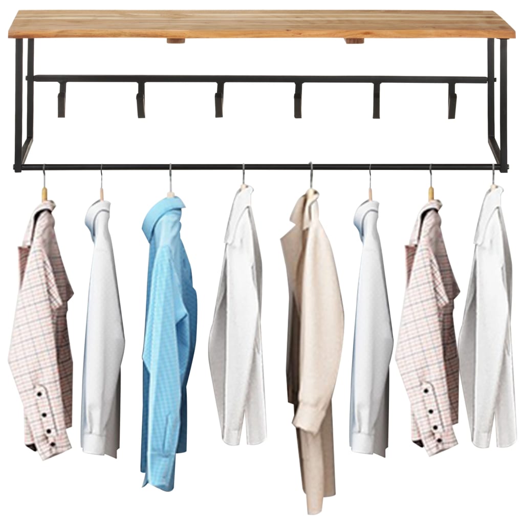 VIDAXL -Beschichtregal mit Regal 100x34x38 cm Festes Akazieholz