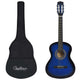 Vidaxl Gitarre Classic Anfänger mit Tas 3 4 36 Blau