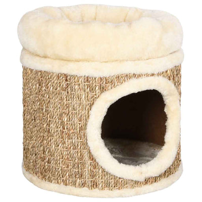 Vidaxl Kattenhuis mit Luxuskissen 33 cm Seegras
