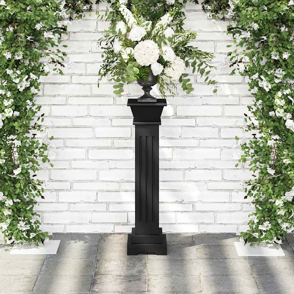 VIDAXL PLANT STANDARD SOLCISH SOLTER Square 17x17x66 cm MDF Schwarz