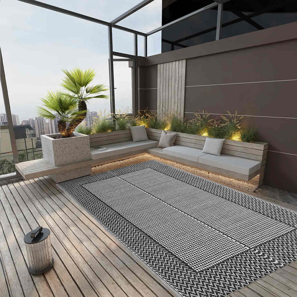 Vidaxl außerhalb des Teppichs 160x230 cm pp grau
