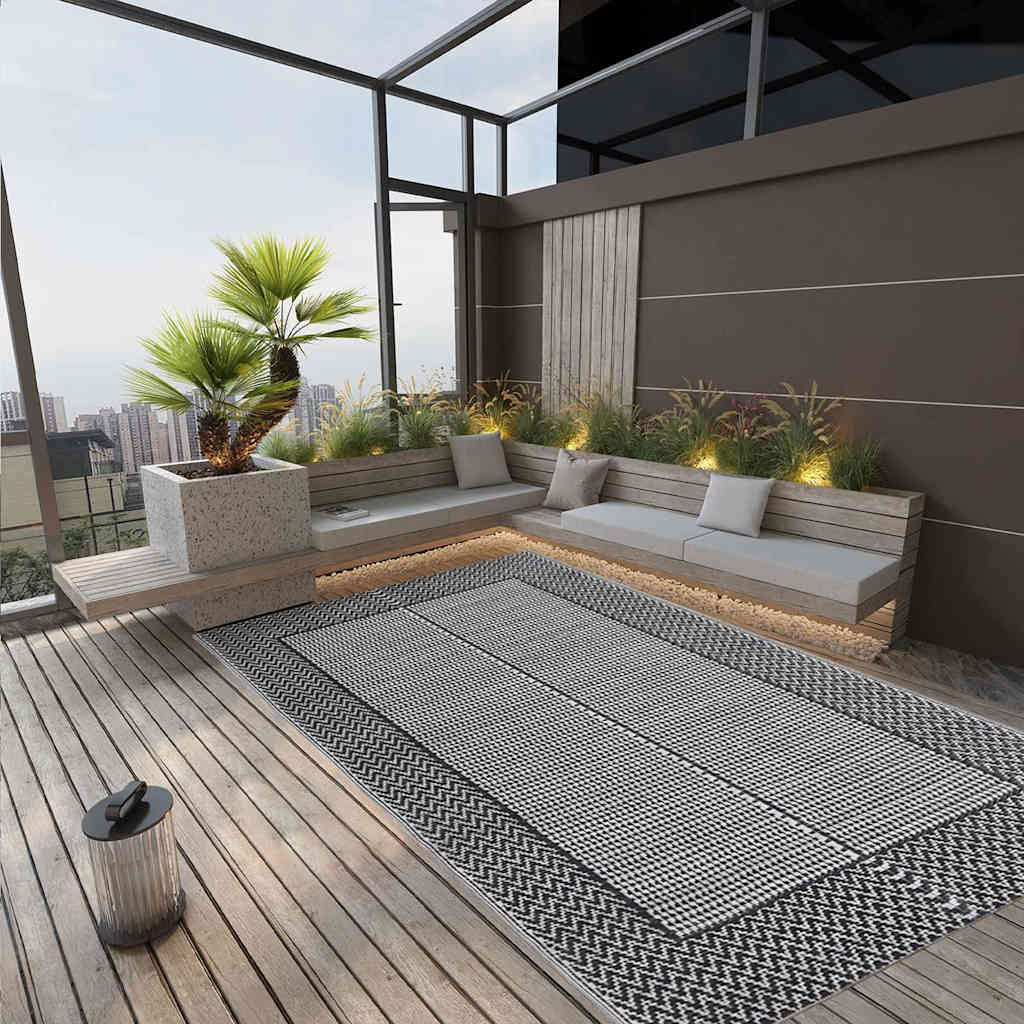 Vidaxl Outdoor Teppich 190x290 cm pp grau