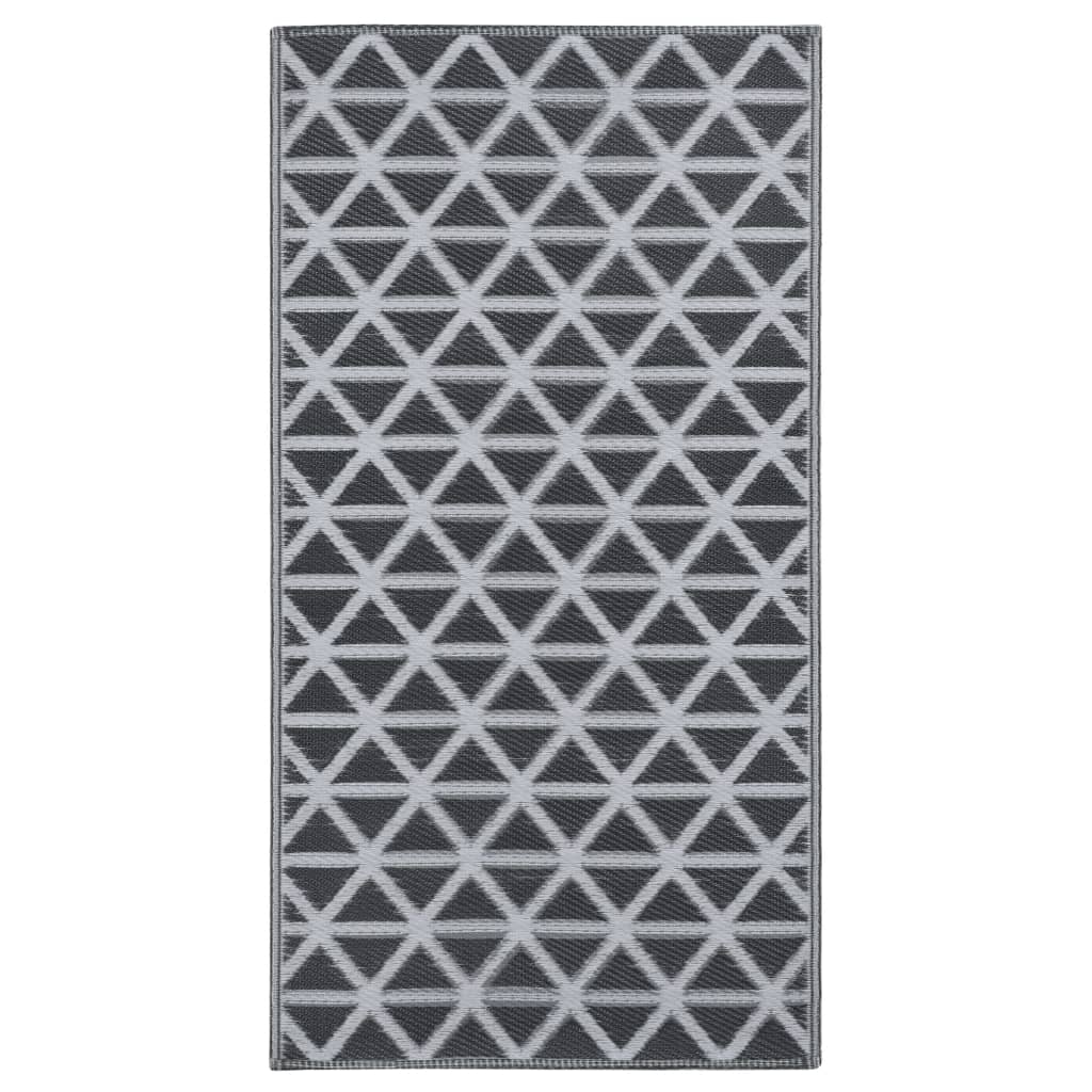 Vidaxl außerhalb Teppich 120x180 cm pp schwarz