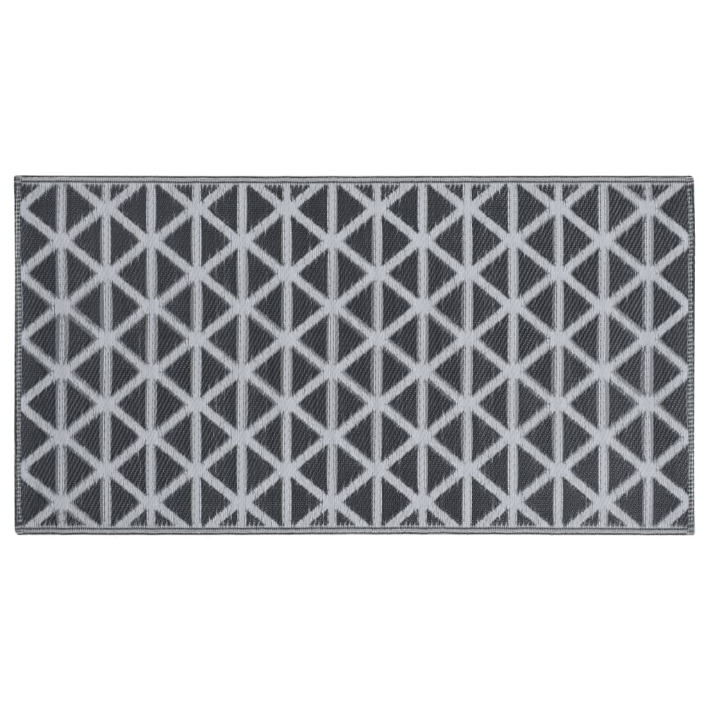 Vidaxl außerhalb Teppich 120x180 cm pp schwarz