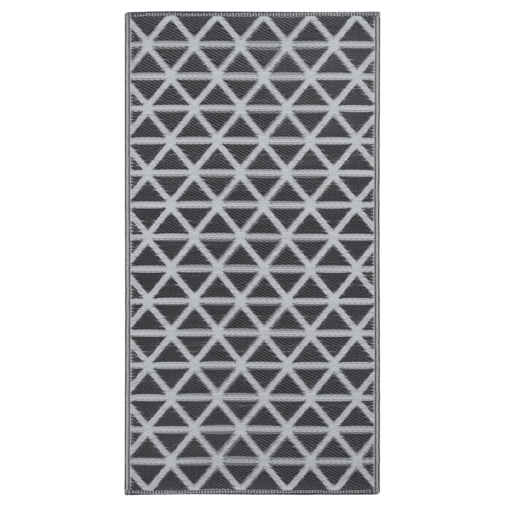 Vidaxl Outdoor Teppich 190x290 cm pp schwarz
