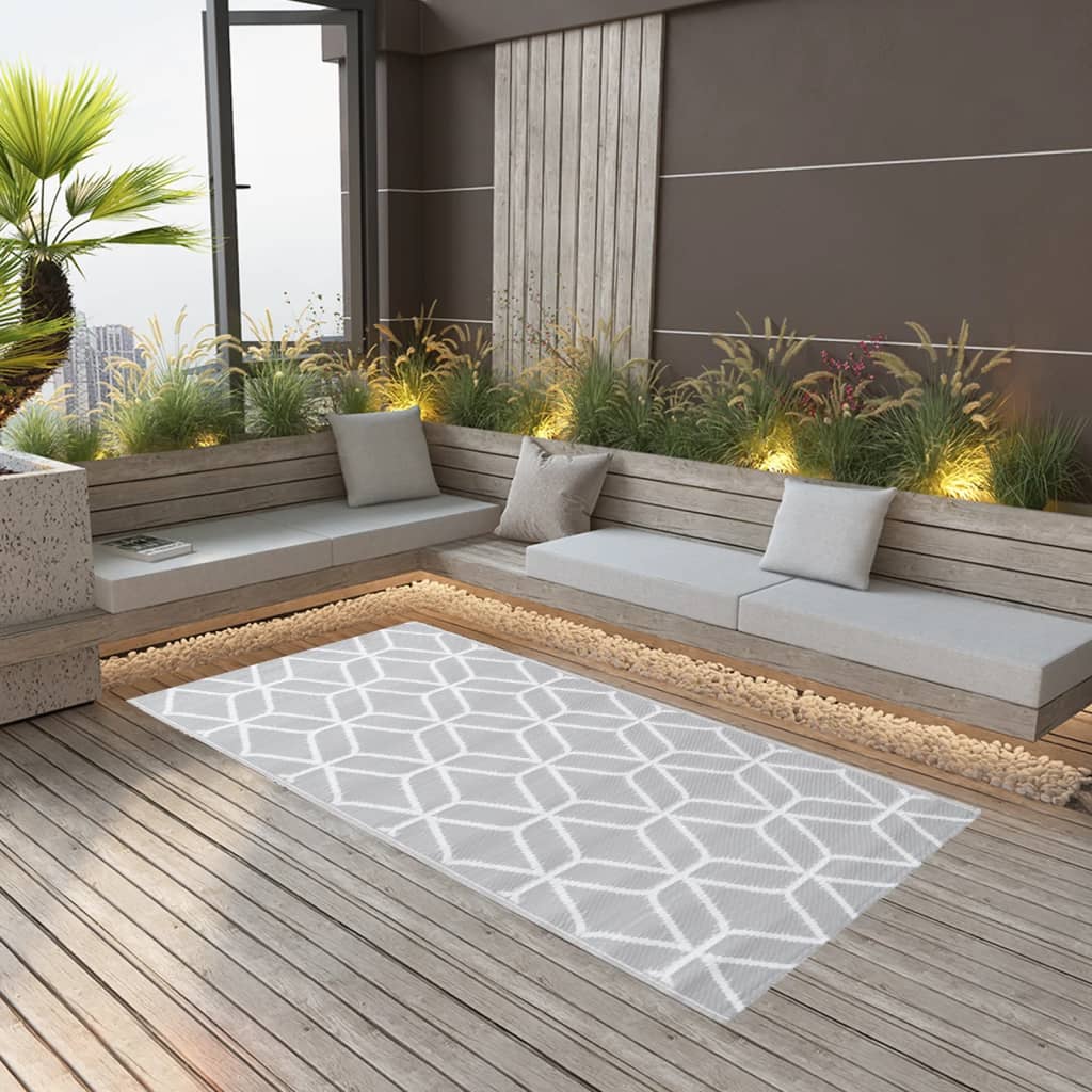 VIDAXL Outside Rug 80x150 cm pp grau