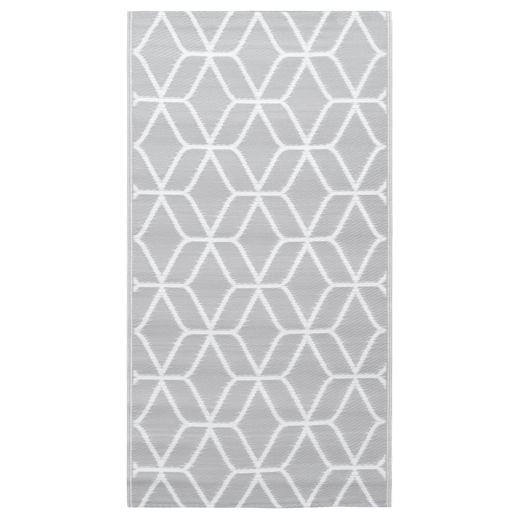 Vidaxl außerhalb Teppich 120x180 cm pp grau